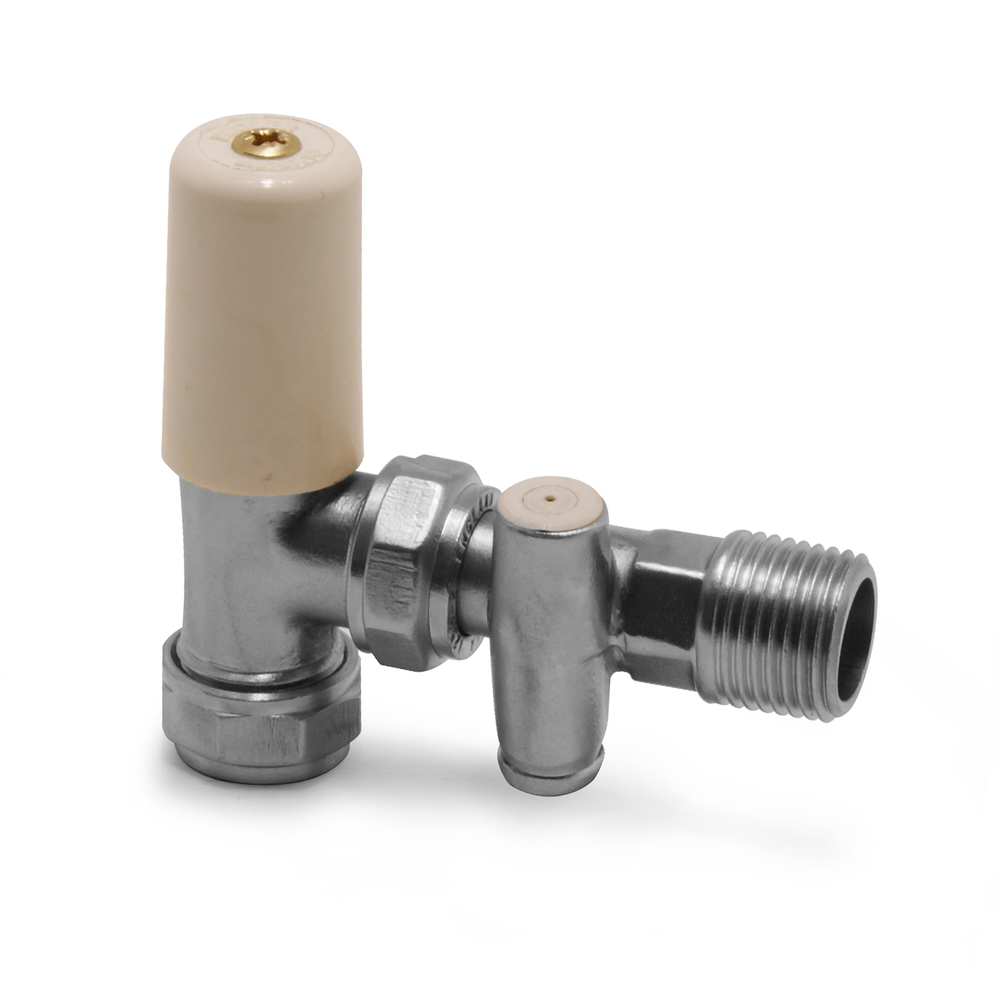 Terrier 367D Chrome Plate Lockshield + Drain Off Cock Valve X 15mm